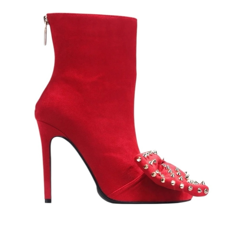 Cape Robbin . Red Embellished Ankle Booties - Picture 2 of 9